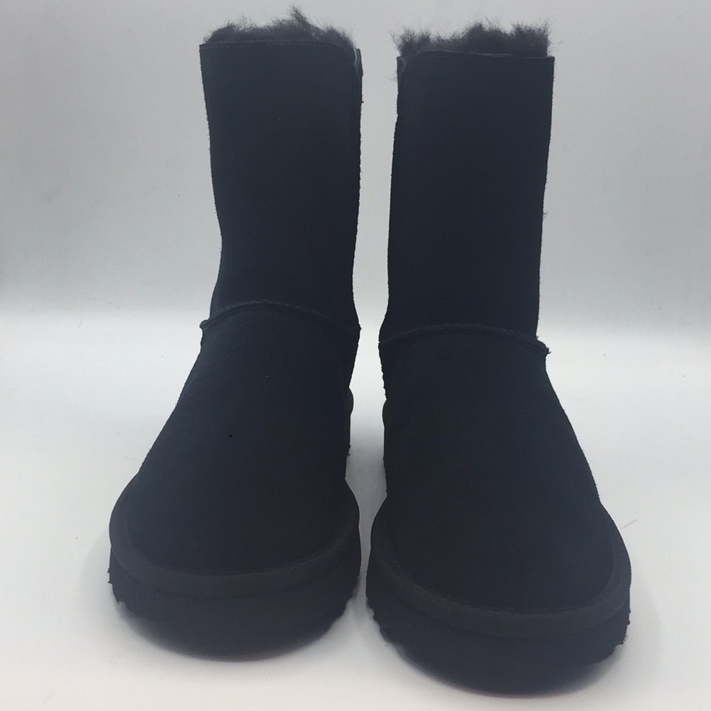 Ugg Bailey Buckle Fluff Black Short Boot